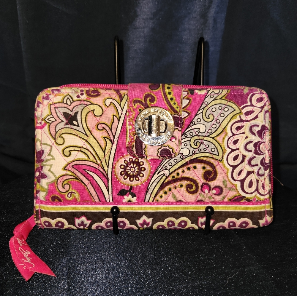Vera Bradley Multicolor Turn Lock Clutch/Wallet
